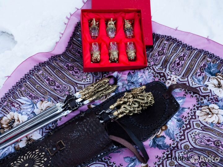 Шампура подарочные Подарочный набор шампуров