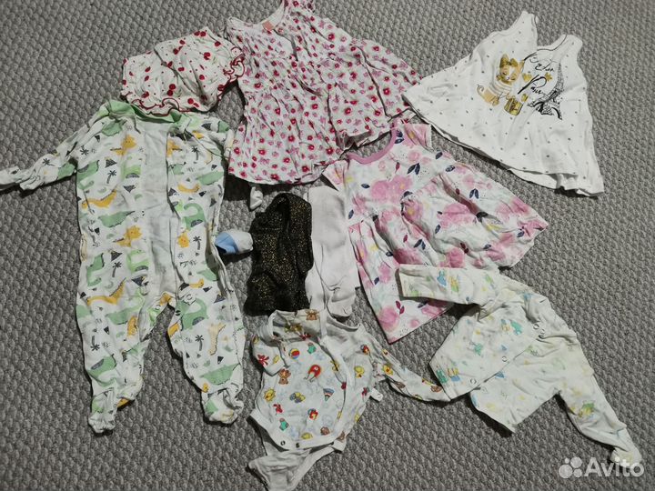 Детские вещи от 0 до 6 мес пакетом бесплатно