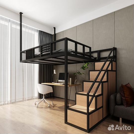 Изготовление дизанерских кроватей лофт на заказ