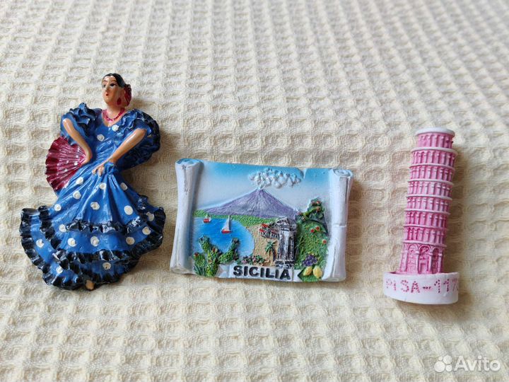 Керамический магнит Пиза Барселона Сицилия