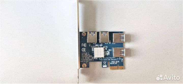 Расширитель с одного PCI-E на 4 райзера