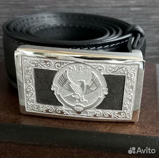 Серебряный ремень с инициалами 