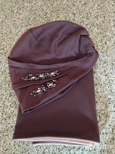 Комплект шапка и снуд женский