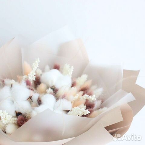 Букет с хлопком