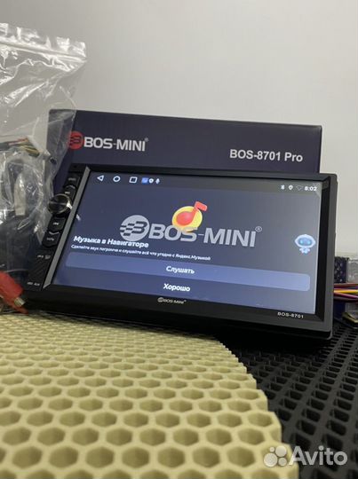 Android магнитола bos mini 7 дюймов с кнопками