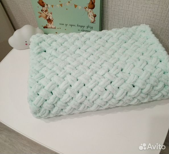 Плед детский вязаный ручная работа