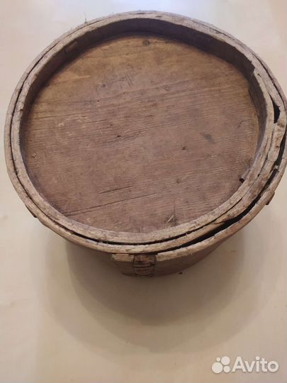 Короб лубяной старинный