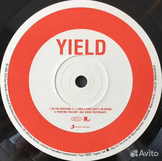 Виниловая пластинка Pearl Jam yield (140 Gram)