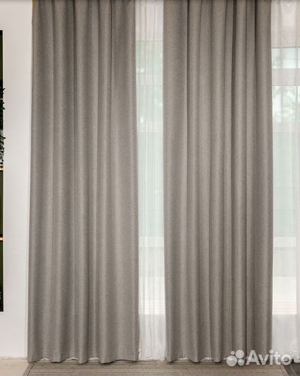 Шторы блэкаут Массимо льняной