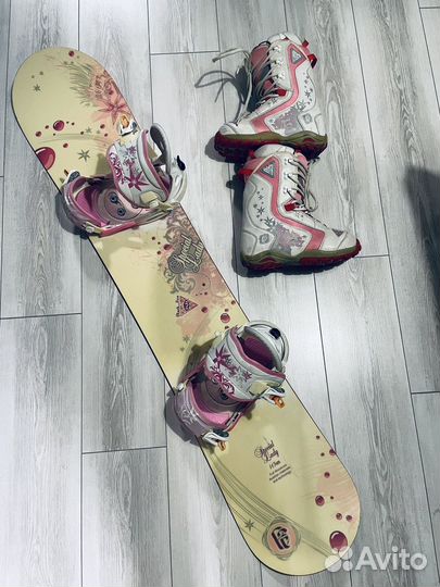 Сноуборд комплект Black Fire 143+крепления+ботинки