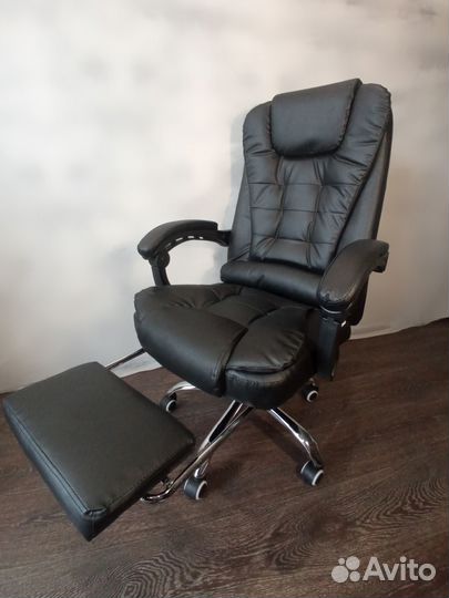 Компьютерное кресло из эко кожи с вибромассажем