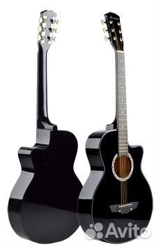 Гитара 7/8 размер Сowboy (3810) C, черный цвет