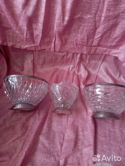 Хрустальные вазы, кувшин СССР