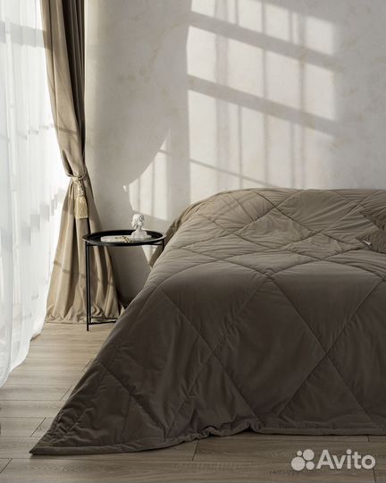 Покрывало Богема кофе на кровать