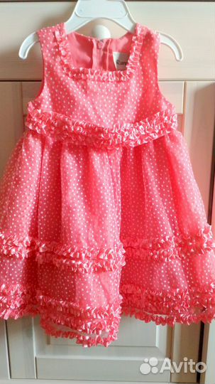 Нарядное коралловое платье для праздника