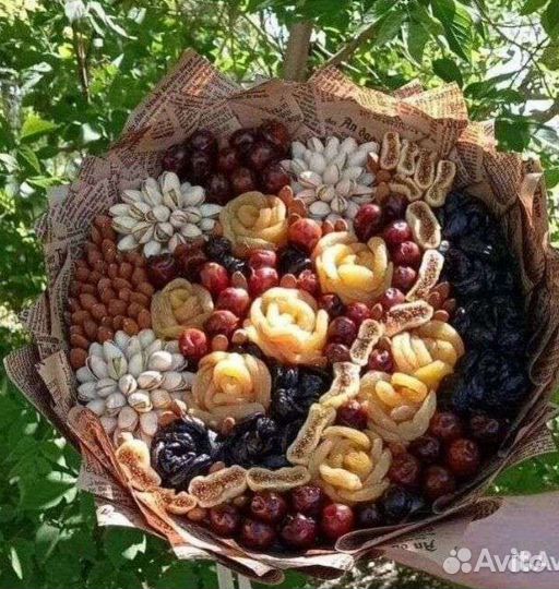 Вкусный букет из сухофруктов,орехов,день рождения