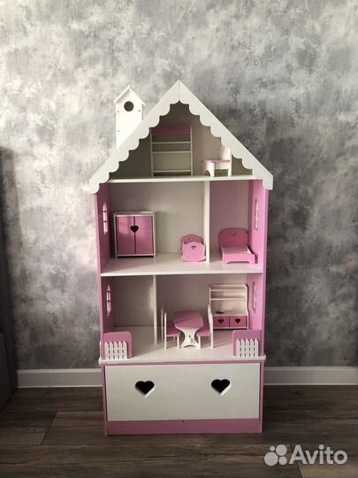 Кукольный домик для барби + мебель