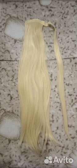 Хвост на ленте блонд