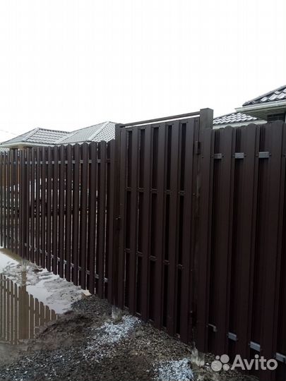 Забор 25 м из штакетника 