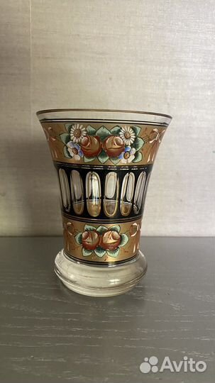 Антикварный грогер, ручная роспись эмалями