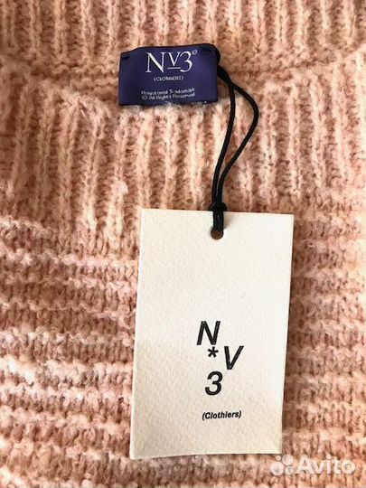 Новый мягкий свитер с шерстью NV*3. Италия
