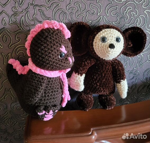 Чебурашка,Хелоу-китти - игрушки ручной работы