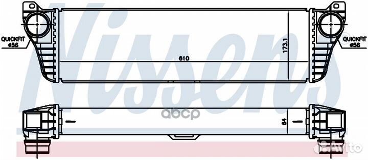 96261 Интеркулер MB W639 2.0D-3.2D 10- 96261 Ni