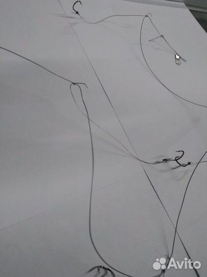 Поводок 6 крючков с отводами готовый монтаж