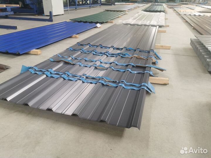 Металлочерепица Монтеррей Люкс шоколад,зеленый мох