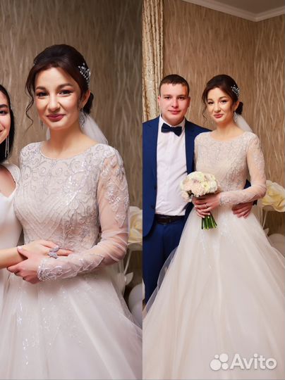 Свадебное платье (42 44 пышное)