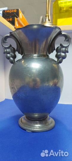 Антикварная оловянная ваза j.l.h