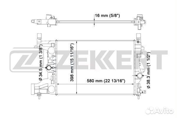 Радиатор охлаждения двигателя Chevrolet Cruze (J30