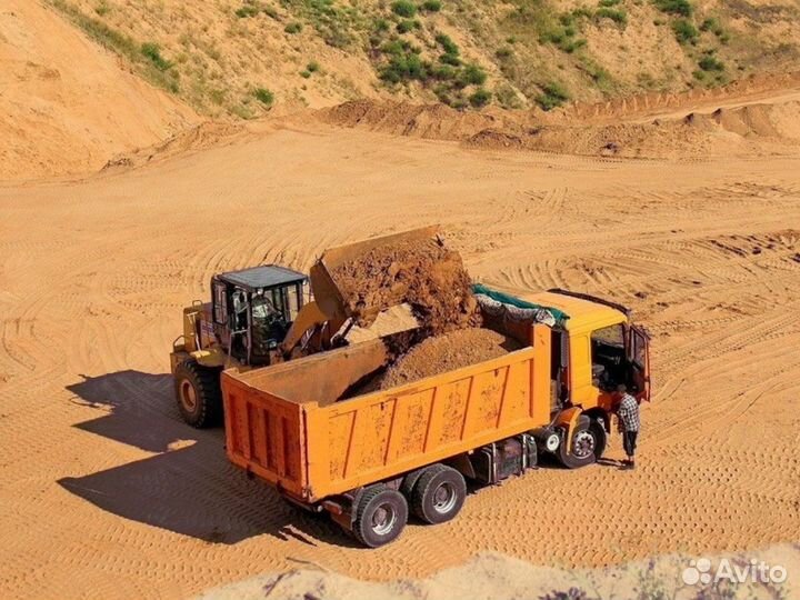 Песок сеяный от трех кубов