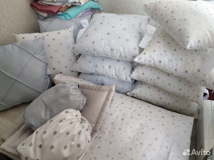 Бортики, одеяло, простыни
