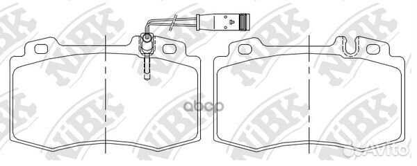 Колодки передние nibk PN0196W MB W220 W163 4.3