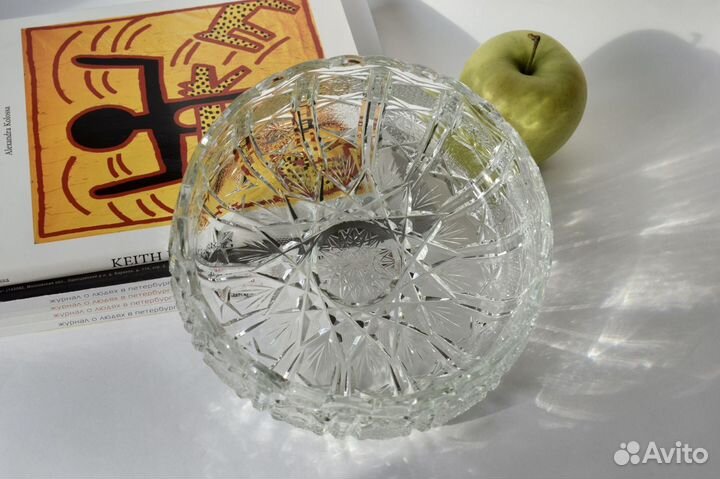 Советская хрустальная салатница конфетница