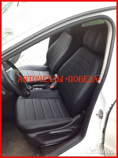 Чехлы Peugeot 408 из экокожи чёрные Классикааааааа