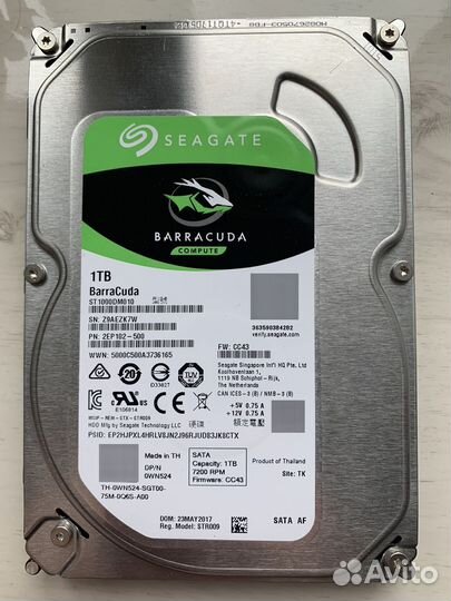 Жесткий диск 1 тб SATA 3,5