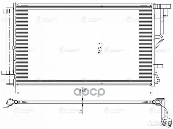Радиатор кондиц. lrac 0810 luzar
