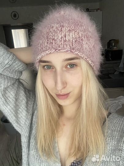 Шапка бини из пуха норки