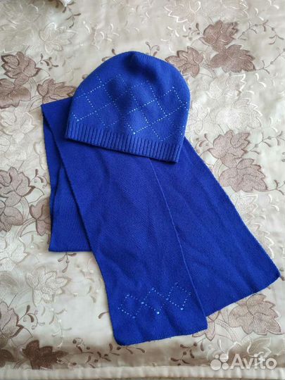 Комплект шапка и шарф женский