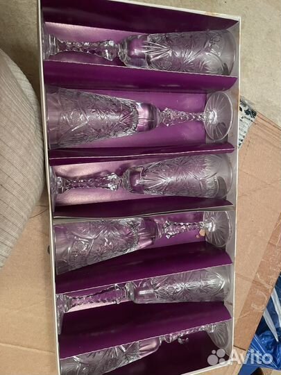 Фужеры хрустальные