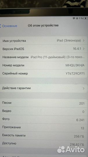 iPad pro 11 256gb wi fi