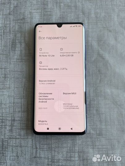Xiaomi Mi Note 10 Lite, 6/128 ГБ