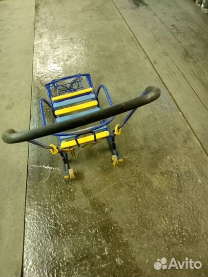 Детские санки с колесами б.у