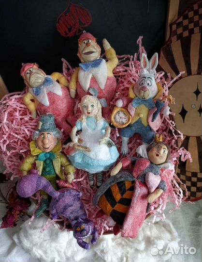 Алиса в стране чудес, ватные игрушки