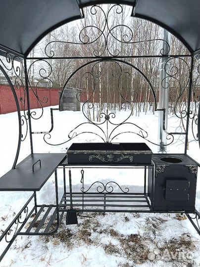 Мангал с крышей