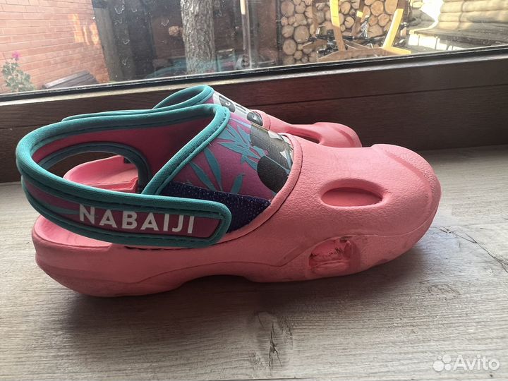 Детские тапочки для моря декатлон 26-27 р