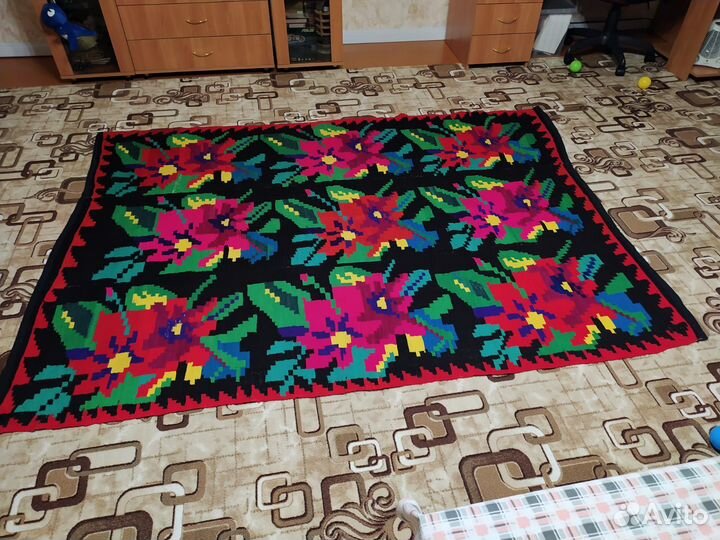 Ковер палас шерстяной ручной работы