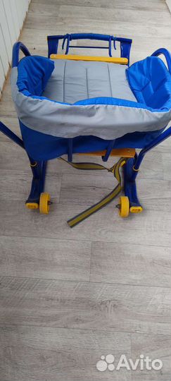 Детские зимние санки на колесиках